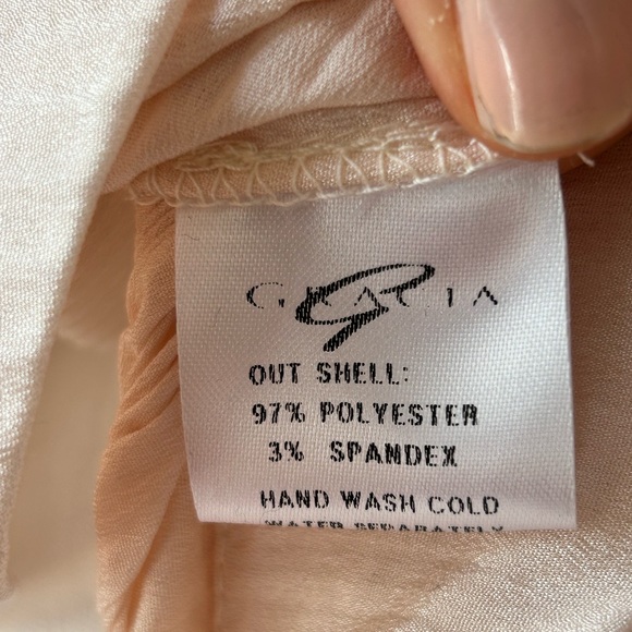 Gracia balloon sleeve blouse cream/blush size L new with tags - Picture 7 of 9